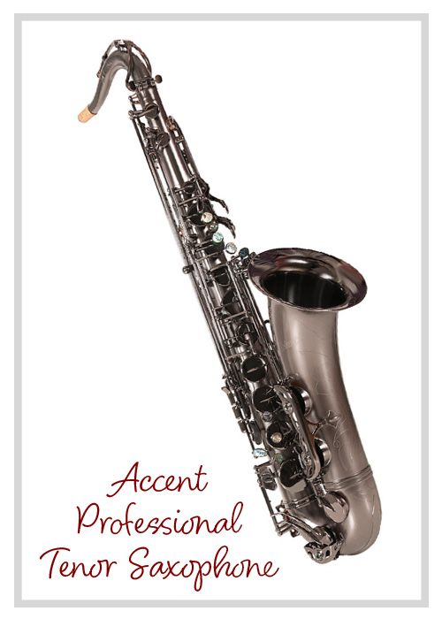 Accent pro model tenor saxophone in frosted black nickel finish
