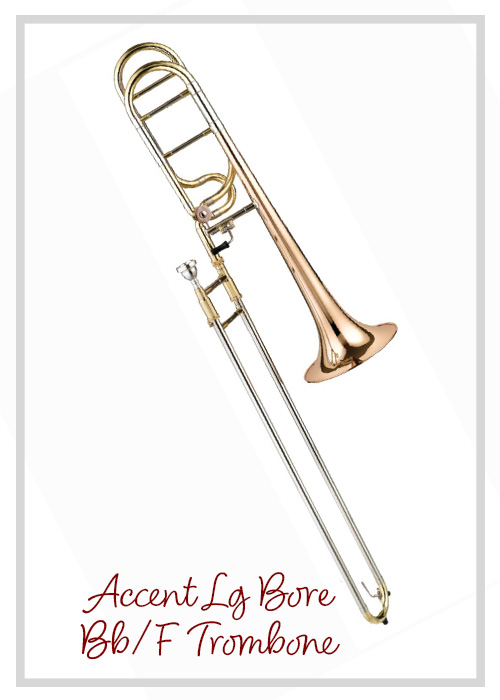 Accent large bore trombone in lacquer finish