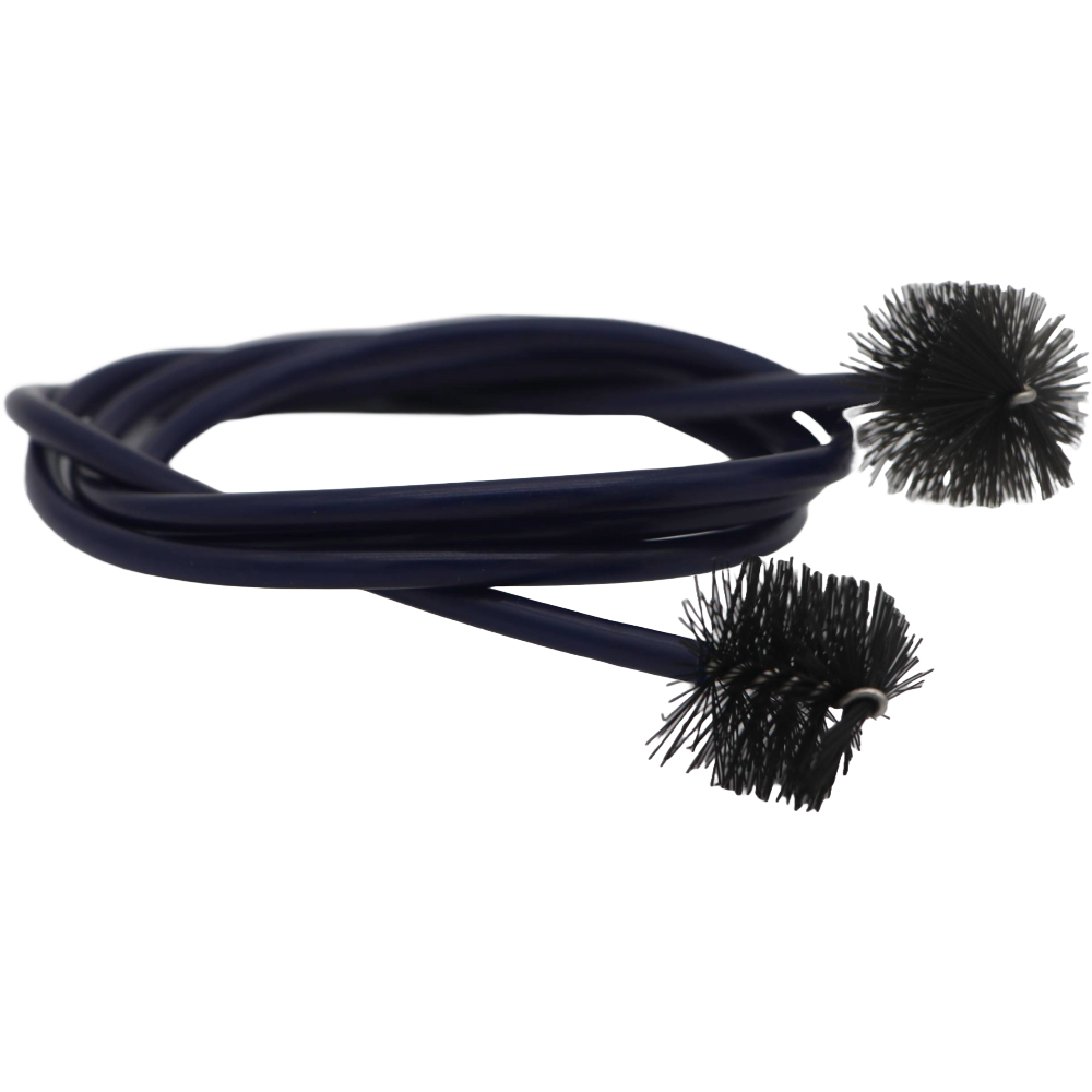 Black with Black brushes vinyl coated Trombone cleaning snake