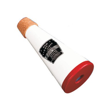 Red and White Stonelined Trumpet Practice Mute 