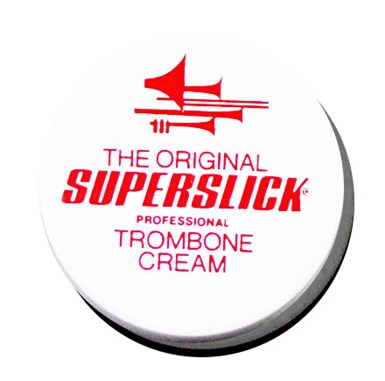 white container of superslick trombone cream