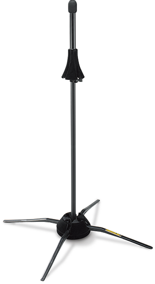 Black Hercules in bell Trombone stand with four support legs model DS420B