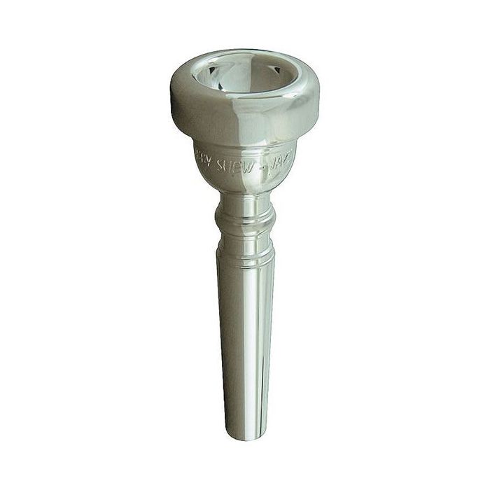 Silver plated trumpet mouthpiece