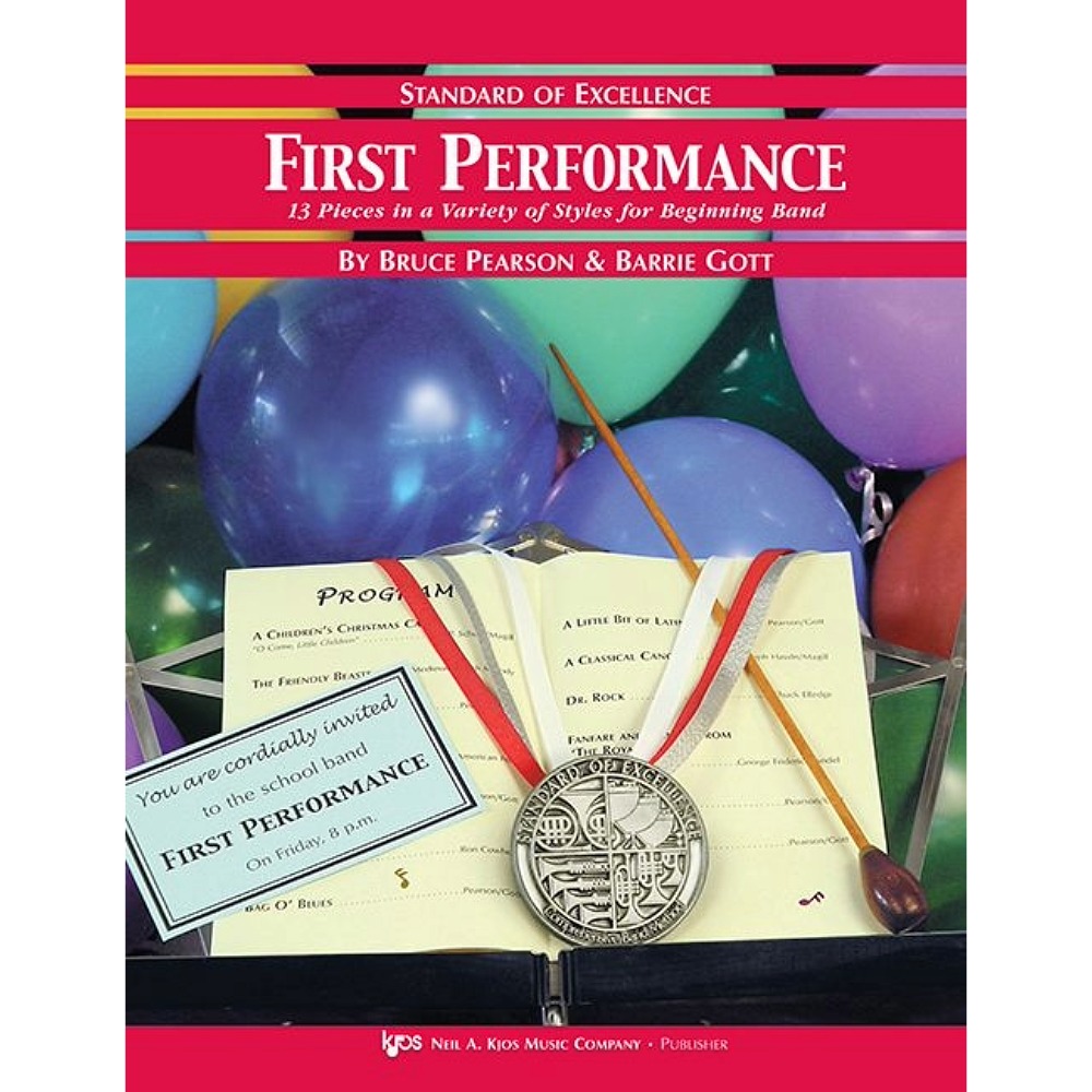 Red method book for band titled First Performance - Alto Saxophone
