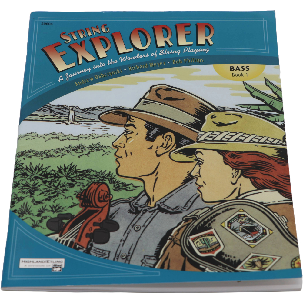 Sky blue method book titled, titled String Explorer