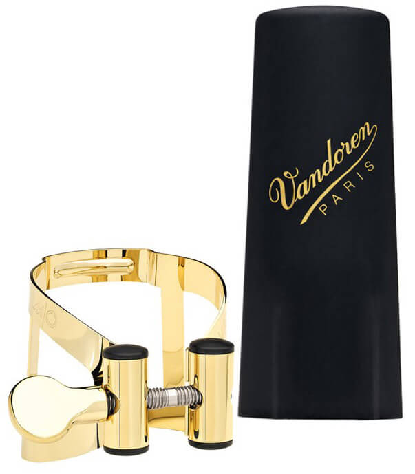 Gold finish Vandoren M/O Ligature and cap for tenor saxophone