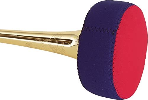 Red and Blue Neoprene Mute for Trombone