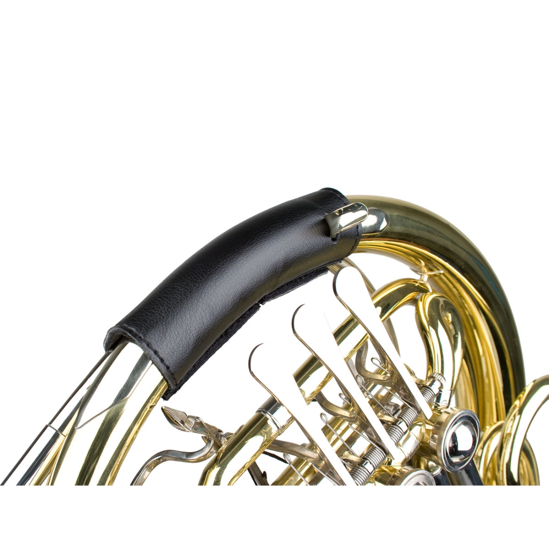 Black leather french horn guard