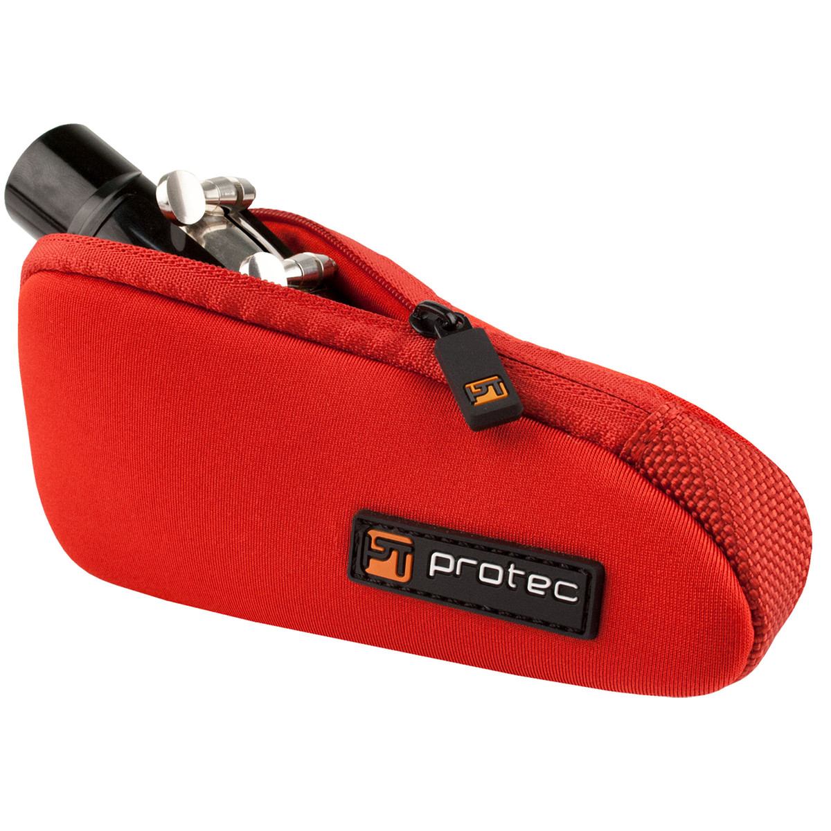 Red neoprene mouthpiece pouch