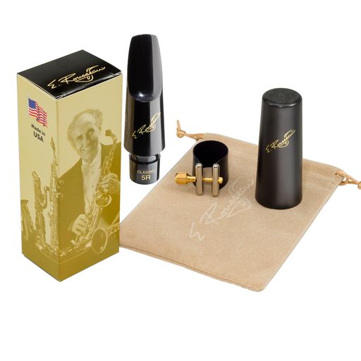 Rousseau Classic 5R baritone sax mouthpiece with ligature, cap and pouch