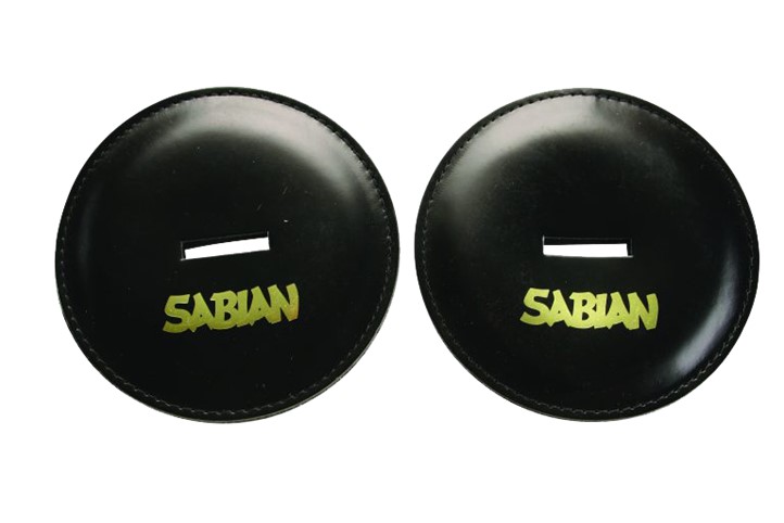 black leather cymbal pads