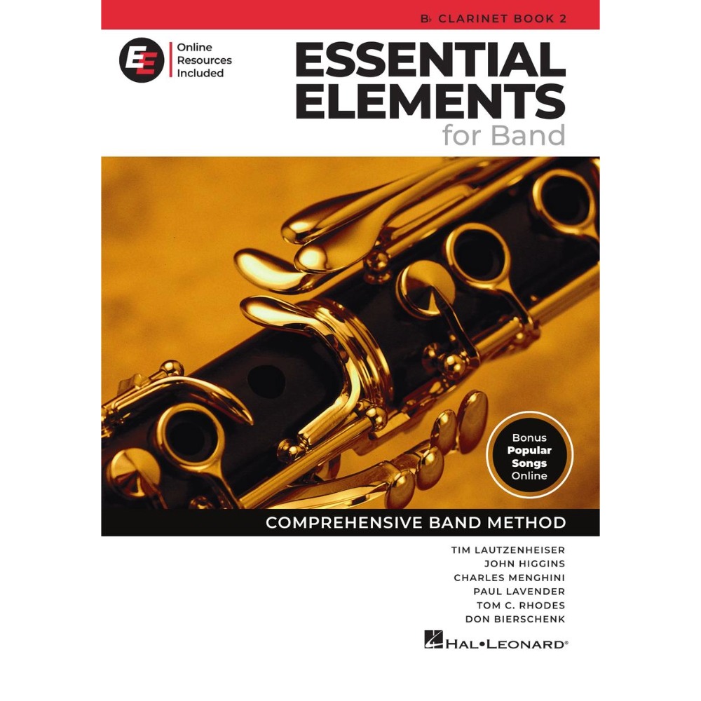 White and Red method book titled Essential Elements for Band Book 2 - B flat Clarinet