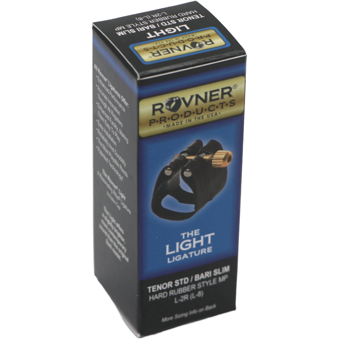 Black and blue box containing one Rovner Classic Light Ligature