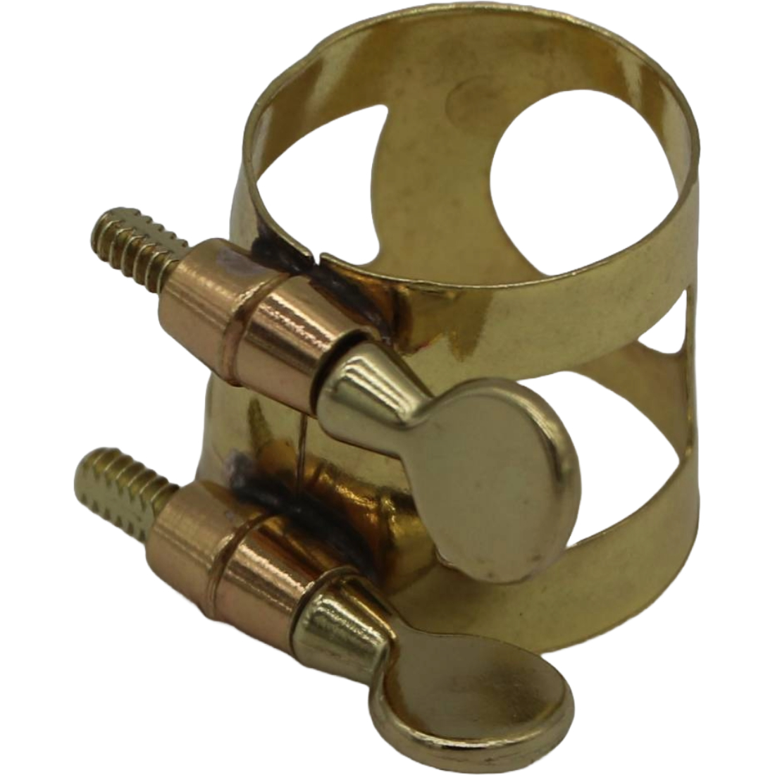 Dark gold Amplate Soprano Saxophone and E flat Clarinet Ligature