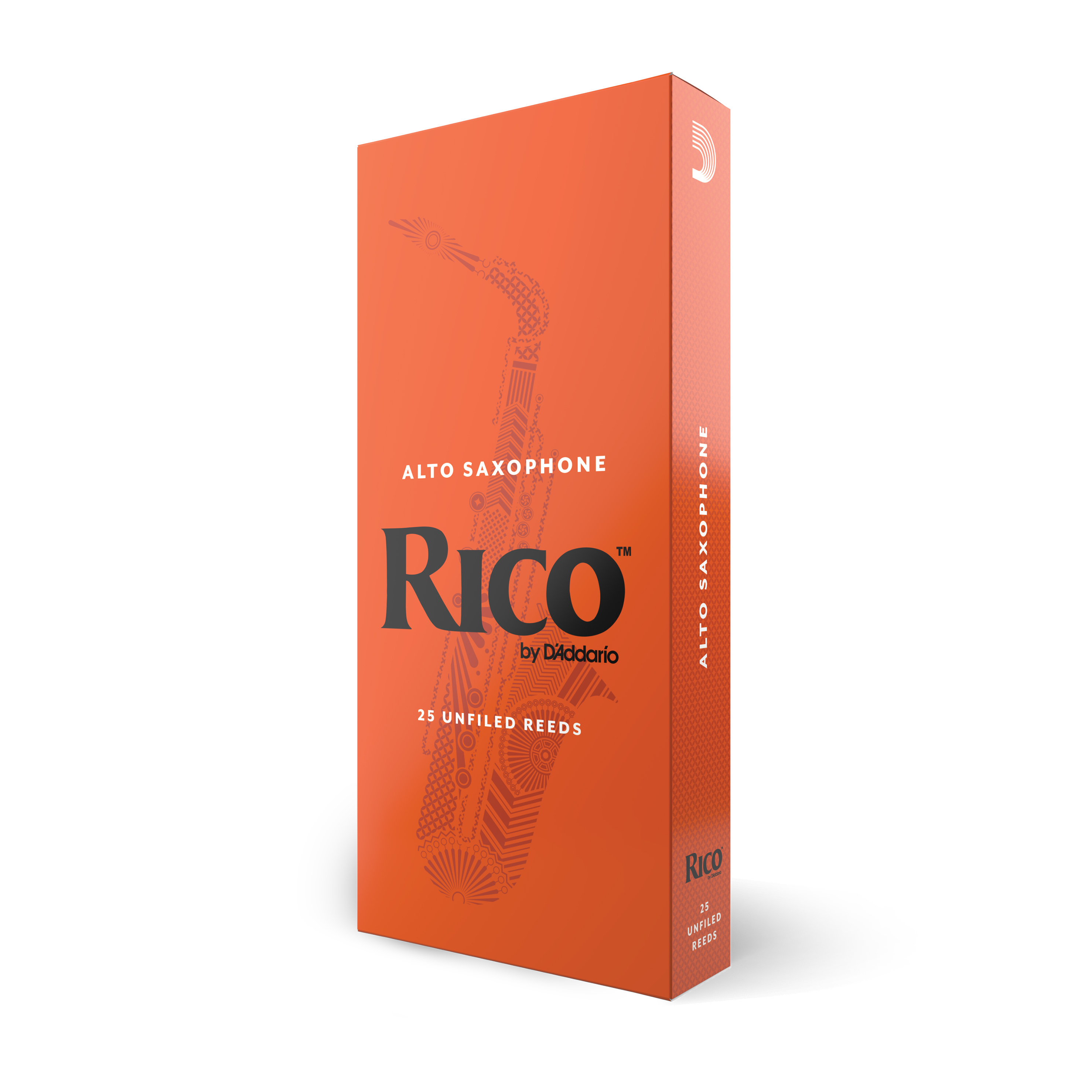 Orange Box of twenty five Rico Alto Sax Reeds Strength two