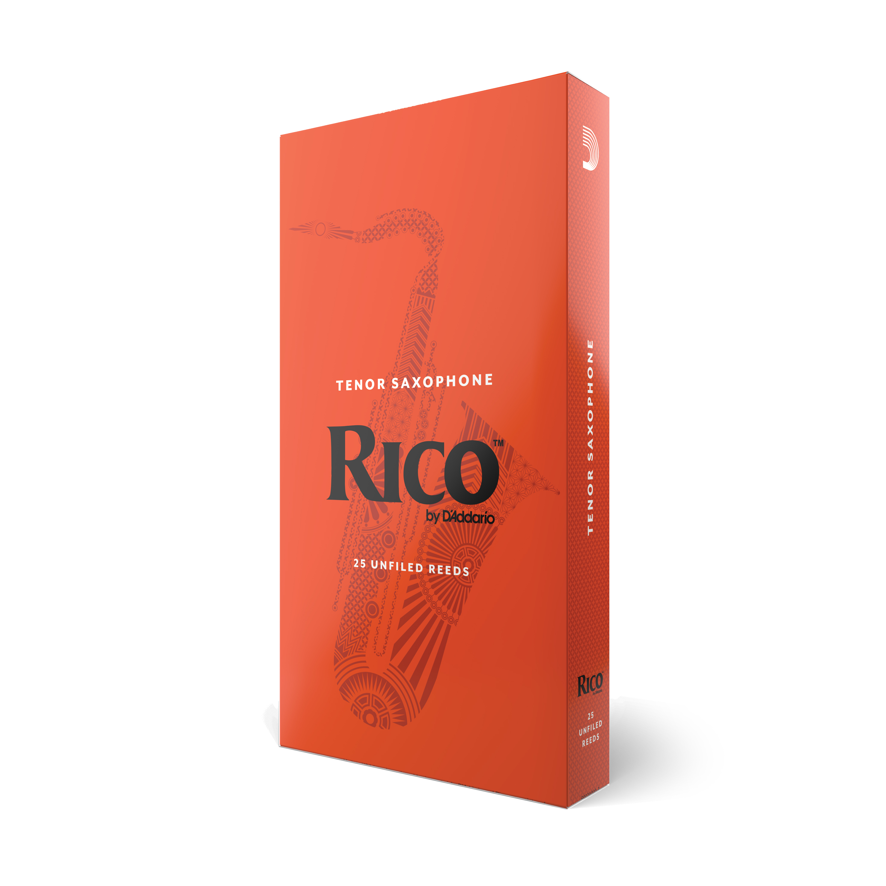 Orange Box of twenty five Rico Tenor Sax Reeds Strength two and a half