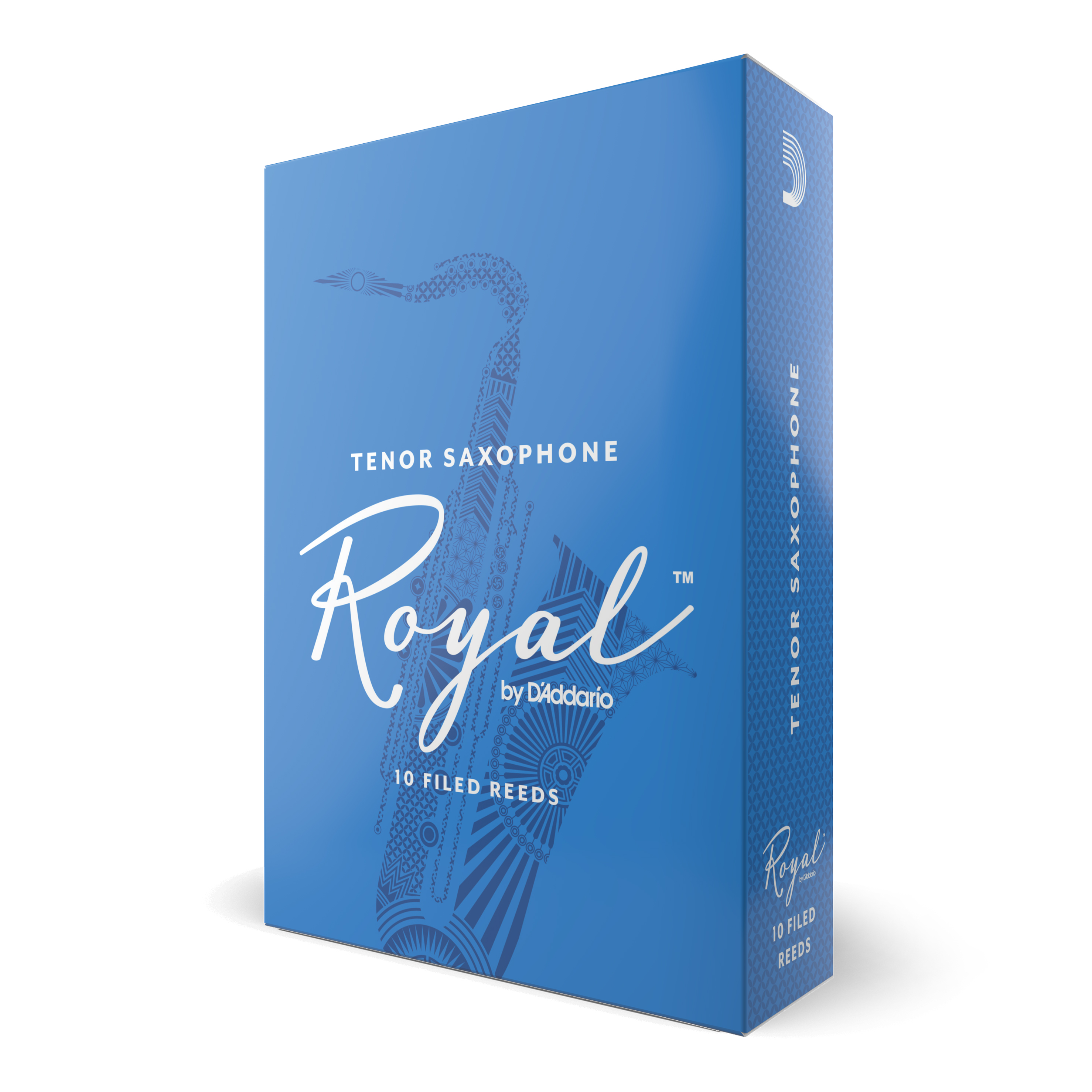 Blue Box of Ten Royal by D'addario Tenor sax Reeds Strength three