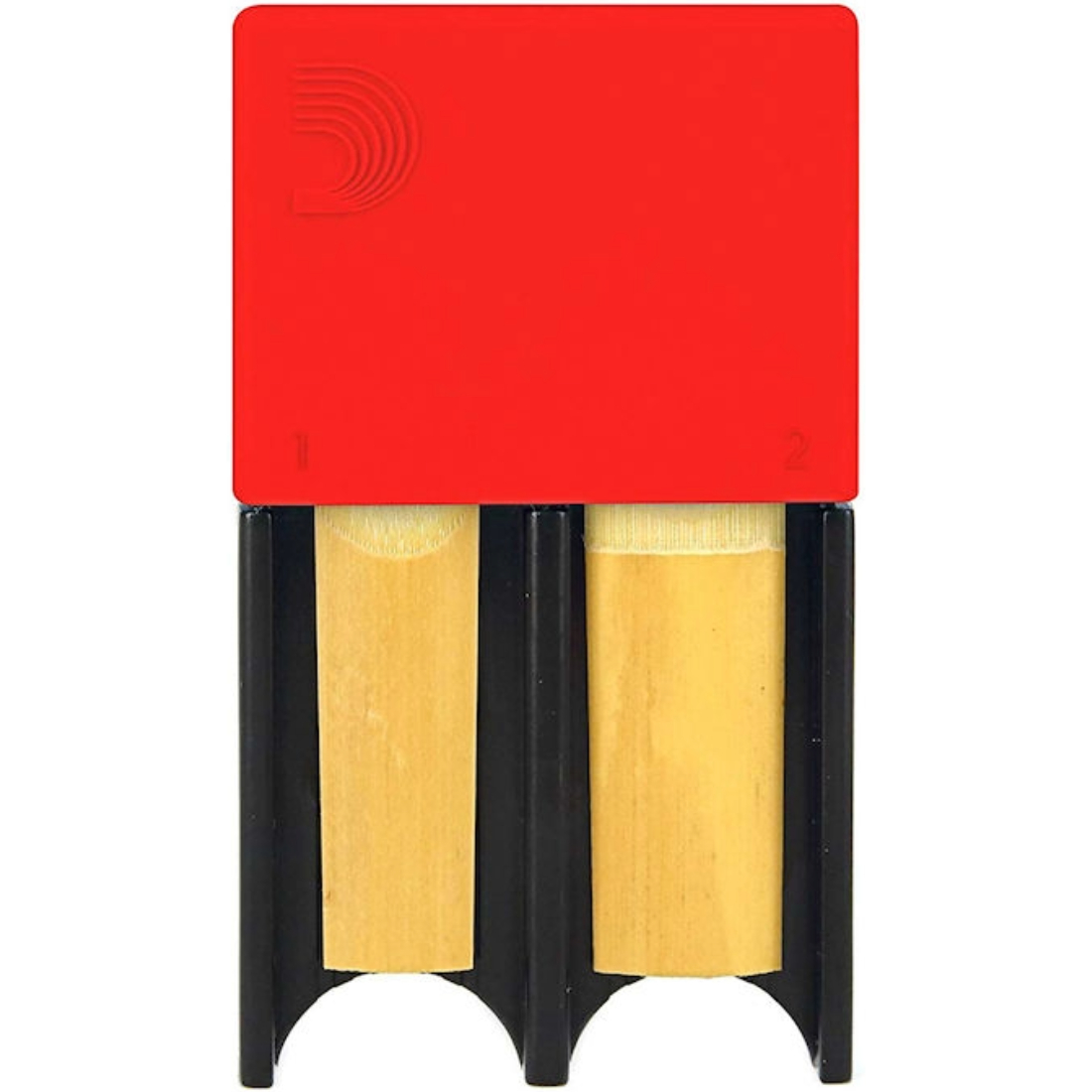 Black and red D'addario reed guard
