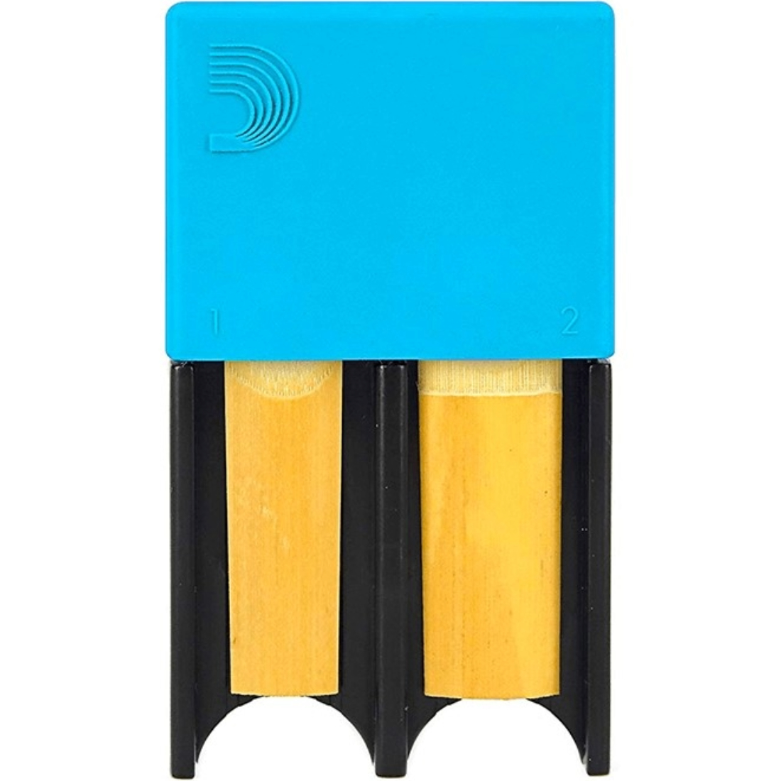 Black and blue D'addario reed guard