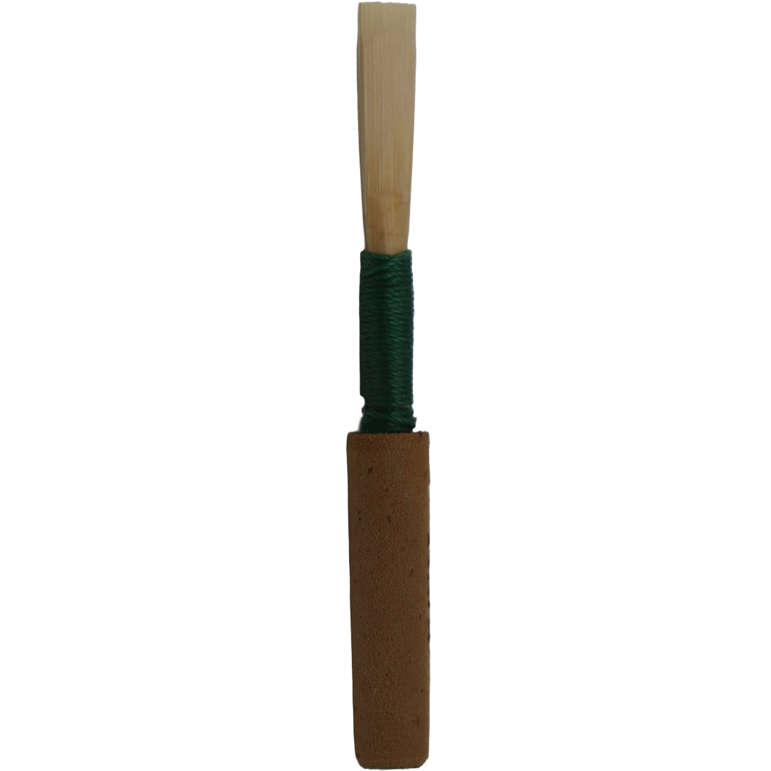 hard cane oboe reed with emerald green thread