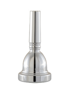 Silver plated trombone mouthpiece