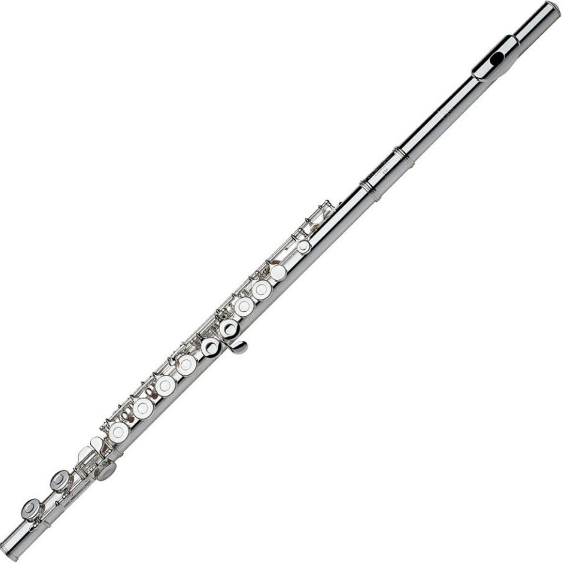 Silver plated Gemeinhardt open hole flute with offset G