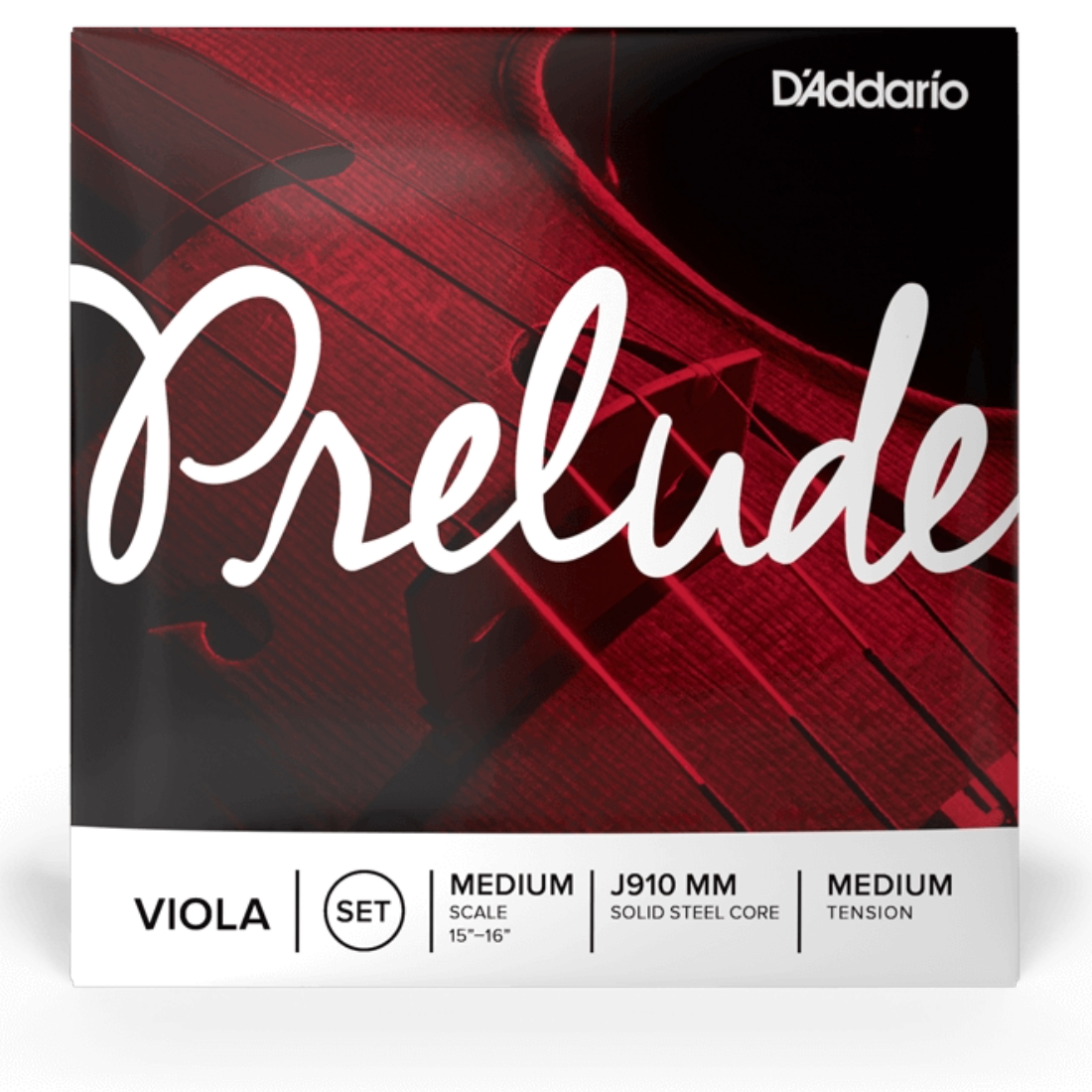 Red box of Prelude steelcore viola strings