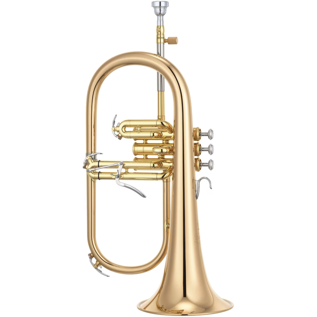 Brass Yamaha Custom B flat flugelhorn with trigger