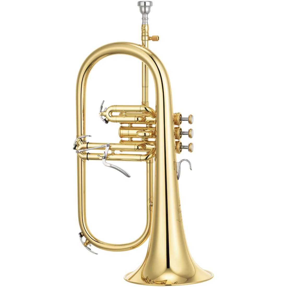 Brass Yamaha custom Z B flat flugelhorn with trigger