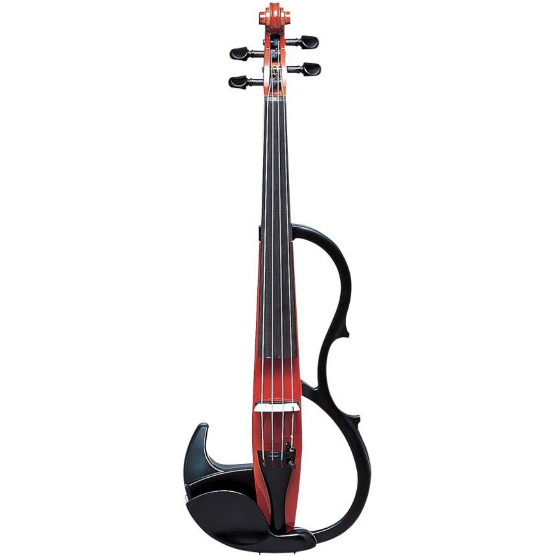 Black and reddish brown Yamaha professional silent solid-body violin