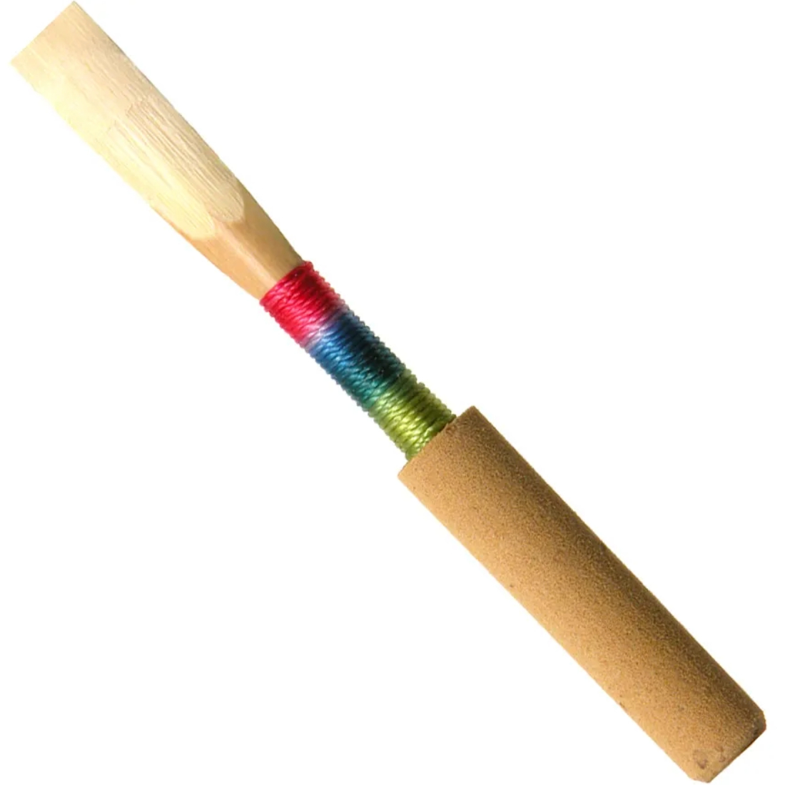 Charles Oboe Reed with red, blue, and green threading