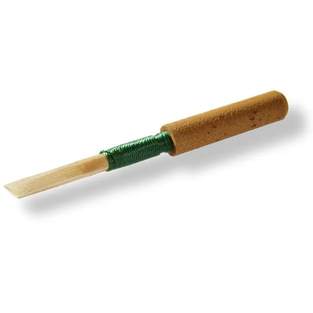 Fox oboe reed with dark green threading