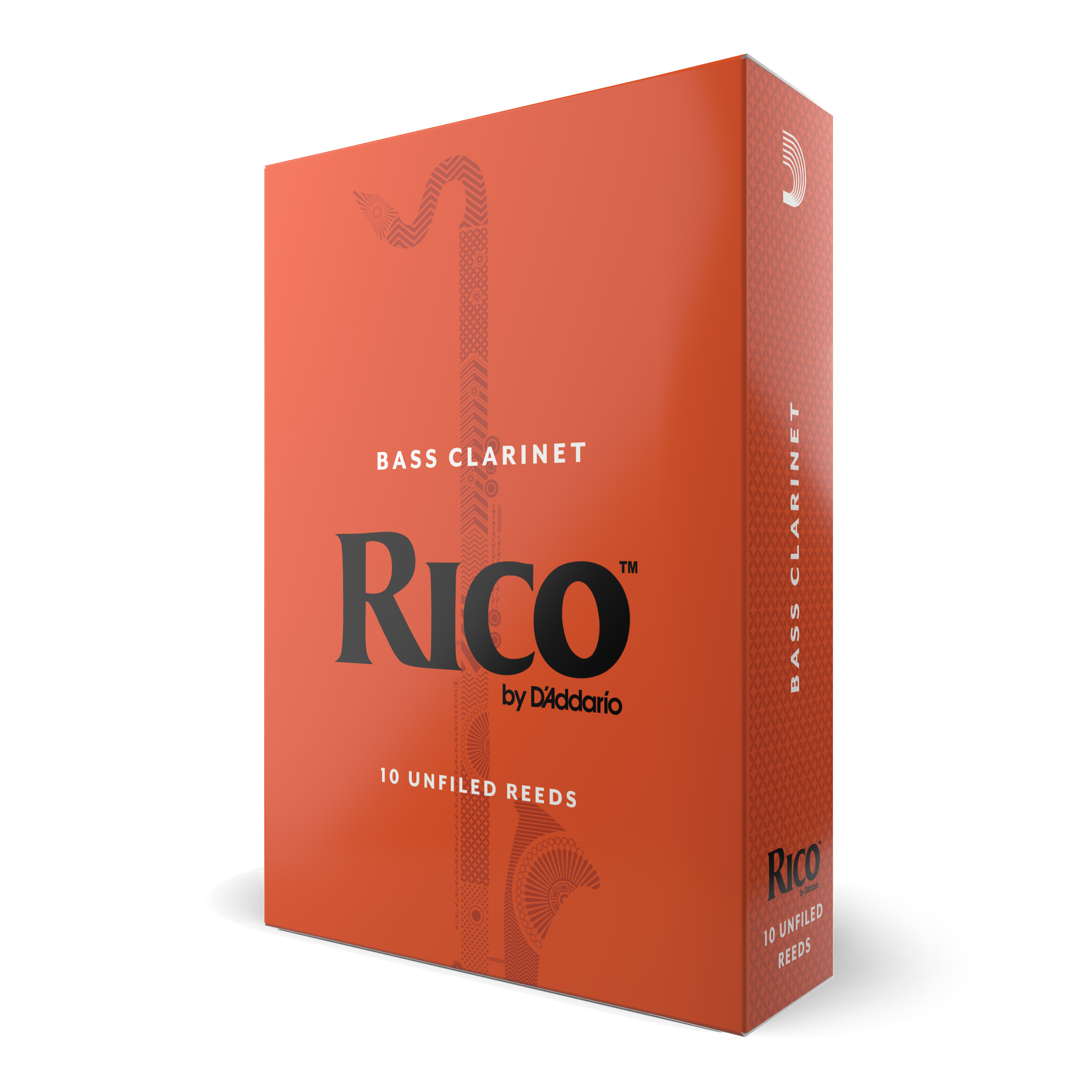 Orange Box of Ten Rico Bass Clarinet Reeds
