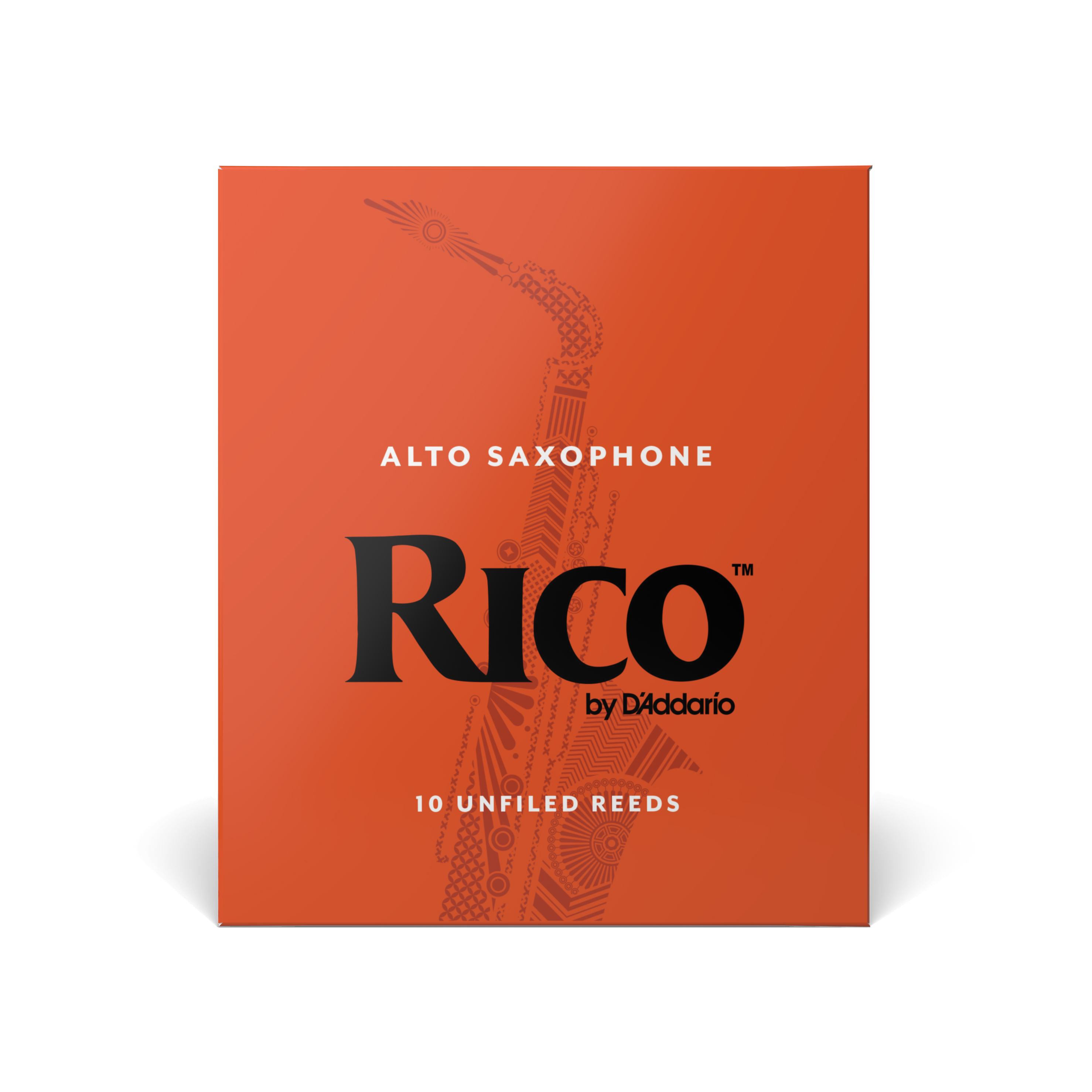Orange Box of ten Rico Alto Sax Reeds 