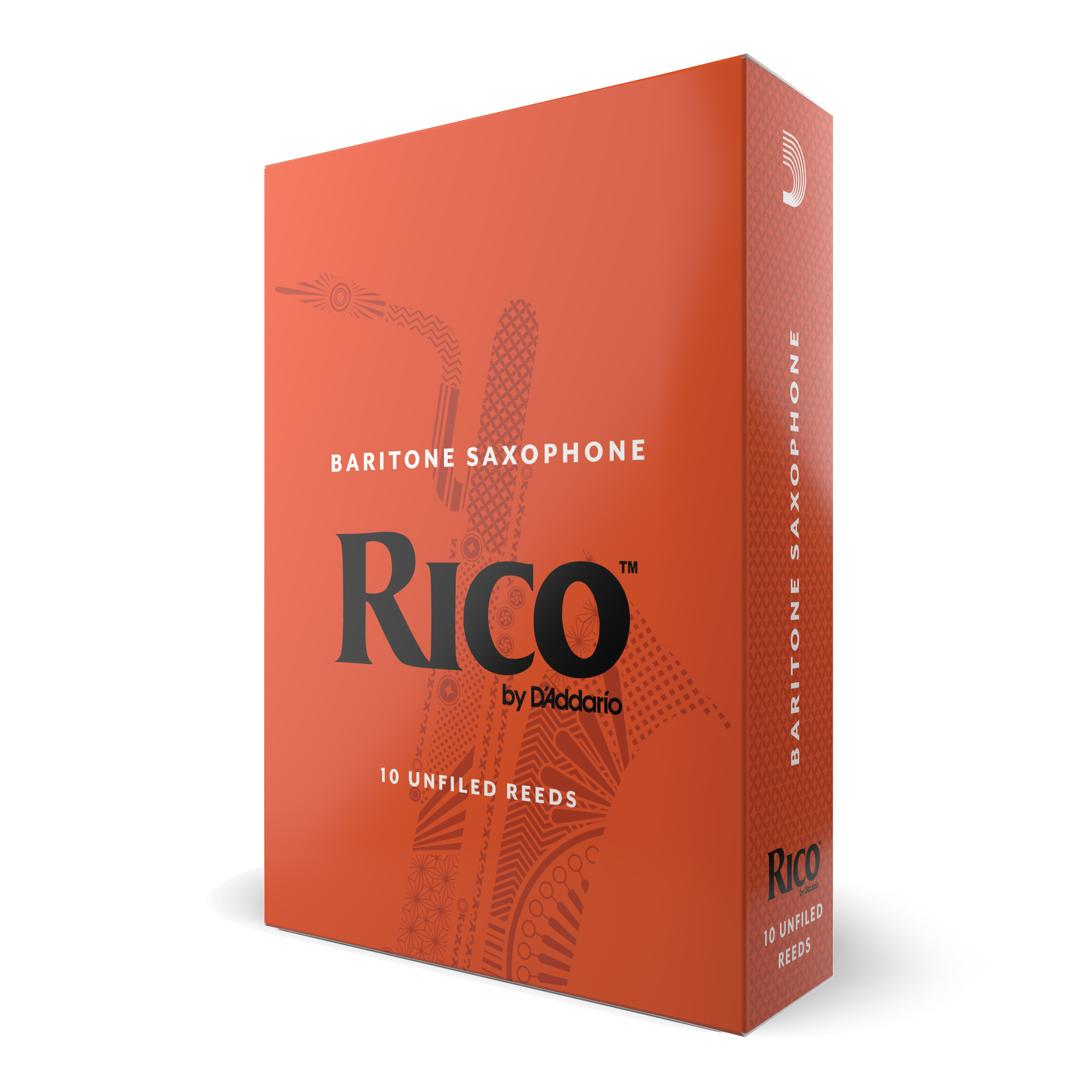 Orange Box of ten Rico baritone Sax Reeds 
