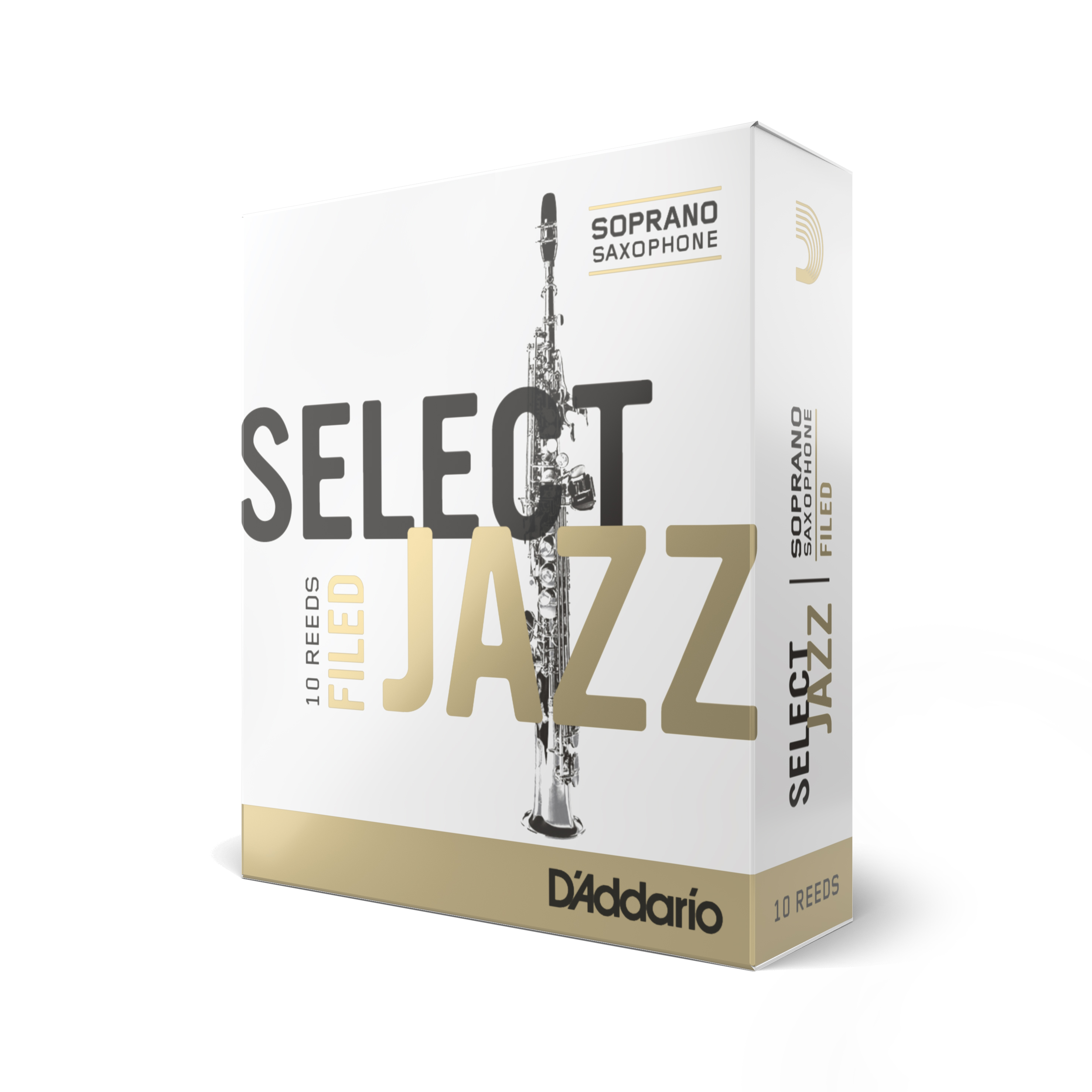 Box of Ten D'addario Select Jazz Filed Soprano Sax Reeds