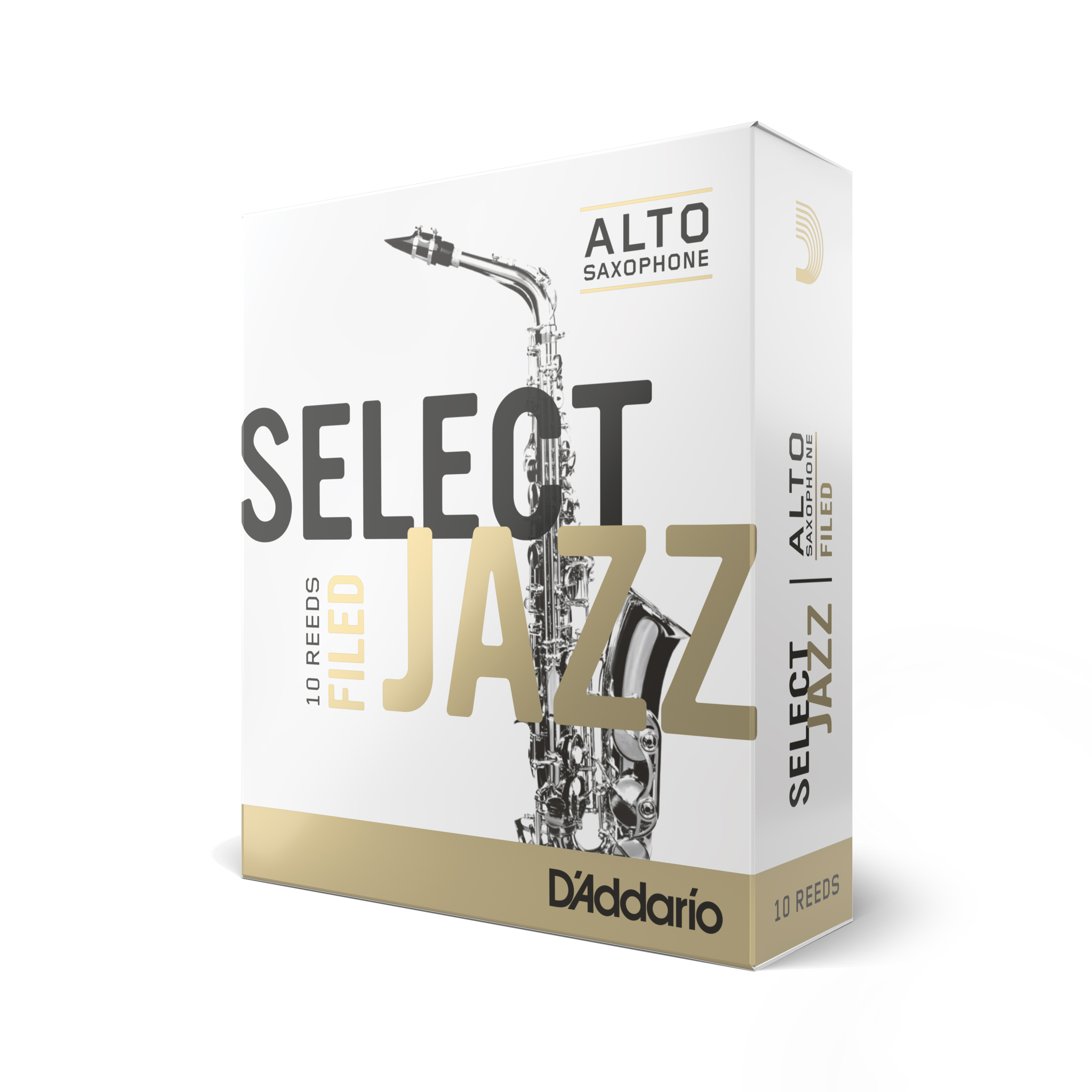 Box of Ten D'addario Select Jazz Filed Alto Sax Reeds