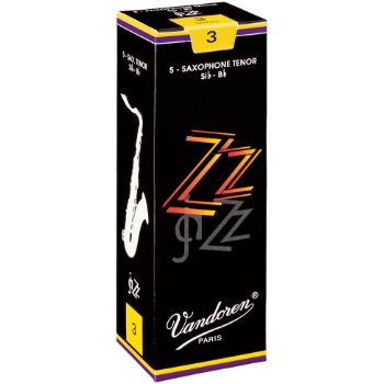 Black box of 5 Vandoren ZZ tenor saxophone reeds