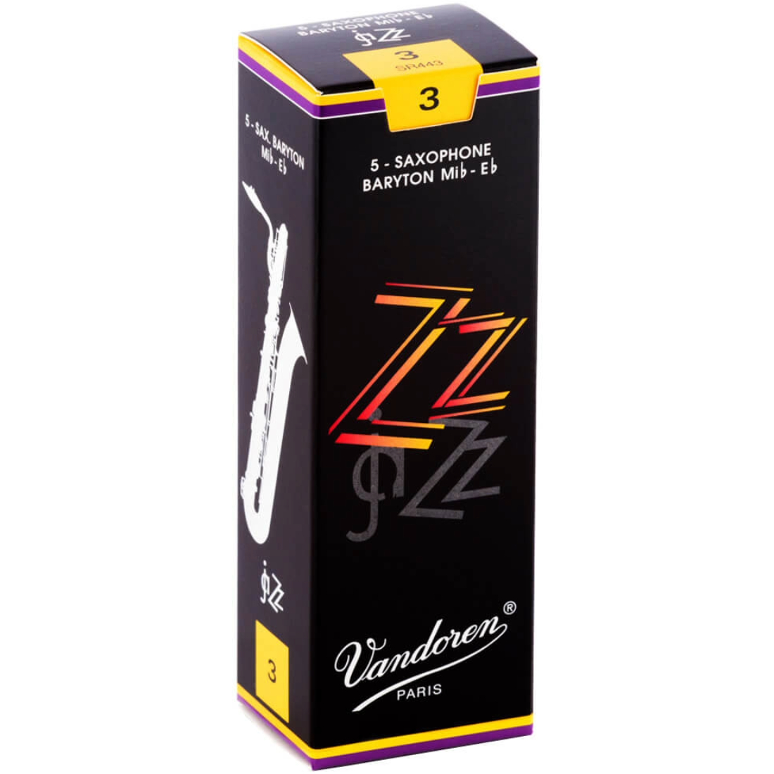 Black box of 5 Vandoren ZZ baritone saxophone reeds
