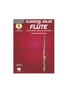 Red cover with a flute on it, titled Classical Solos volume 1